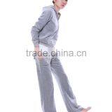The Spring Of 2015 Shallow Linen Grey Velvet Two Piece Sport Suit HSS9242 thumbnail-2