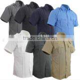 Men 65% Polyester 35% Cotton Short Sleeve Two Chest Pockets Work Shirts thumbnail-1