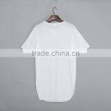 Scoop Hem Design Curved Hem Stylish Men Tee Extra Long Hip Hop T-shirt. Sublimation Blanks. Print Your Own Design. Real Factor thumbnail-2