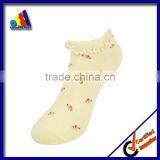2014 Custom Wholesale Colorful Flower Weave Comfortable Ladies Cotton Boat Socks thumbnail-1