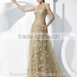 New One Shoulder Full Length Chiffon Masquerade Ball Gown thumbnail-1
