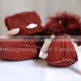 CX-SHOES-01 Genuine Sheared Sheep Leather Child Shoes thumbnail-2