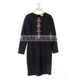 New Women Fashion Knee Length Slim Pencil Hand Embroidery Designs For Dress thumbnail-4