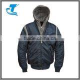 100% Nylon Winter Pilot Flight Jacket With Hood
