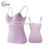 Hsz-8898 Soft Comfortable Smooth Seamless Camisole Lady Underwear Fashion Padded Bra Wholesale thumbnail-4