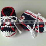 Hand Crochet Baby Shoes With Latchet Fashion Toddlers Infant Winter Knitted Shoes thumbnail-3