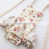 Ruffle Layers Lace Decoration Floral Newborn Baby Clothes Boutique Girl Clothes thumbnail-1
