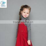 2017 Spring Girls Knnitted T Shirt Kids High Neck Base Shirt Girls Pullover Top thumbnail-3