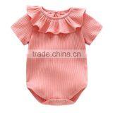 High Quality 3m-24m Short Sleeve Baby Girl Princess Onesie Baby Clothes Free Ship thumbnail-2