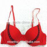 Ladies Fashion Design Sexy Red Padded Bra Girls Underwear Bra New Design thumbnail-1