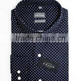 Latest Mens Dress Shirt Design Dark Blue Dots thumbnail-1