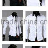 2015 Hot Sale Africa Market Fashionable Polyester and Cotton Men's Slim Fit Shirt With Special Pattern thumbnail-3