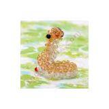 Handmade 3d Beaded Snake 4mm Bicone Crystal Beads Animal thumbnail-2