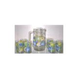 Personalized Printed Juice Drinking Glasses Sets for Hotel, Garden