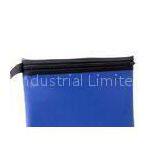 Customized Bank Deposit Bags Side Zip Blue For Promotion / gift Size A4 , B4 , B5