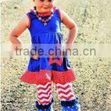 Cheap China Wholesale Girls Clothing 4th of July Outfit Cotton Baby Clothing Sets Children Kids Clothing Websites