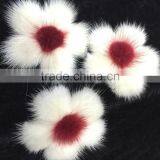 YR836 Women Fashion Fur Accessory Genuine Mink Fur Flower thumbnail-1