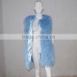 SJ036-02 2017 Women Fashion Genuine Sheep Fur Vest / Lamb Fur Vest Women thumbnail-1