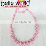 wholesale pink plastic necklace sets for kids