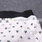 Blue Color Heart Shape Print Two Piece Over Knee Dress Set thumbnail-4