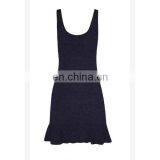Hot Sell Ladies Flounced Skirt Latest Scoop Neckline Sleeveless Sexy Dresses for Women thumbnail-5