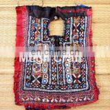 Banjara Gypsy Fabric Neck Yoke Patch - Vintage Handmade Mirror Work Yoke Neck Patch