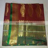 Wedding Dress Women's Dress Indian Saree Zari Work Pallu Silk Sari thumbnail-2