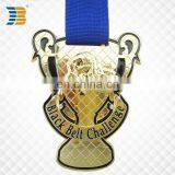 Custom Gold Plating Taekwondo Black Belt Challenge Medal Trophy