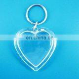 hart shaped Blank plastic key chain