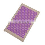 100% cotton and linen coconut fiber buckwheat hull filling yoga acupressure mat and pillow set natural