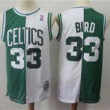 Boston Celtics #33 Bird Throwback white&green Jersey