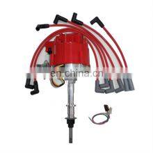 Chevy 6 Cylinder Distributor And Red Spark Plug Wires thumbnail-1