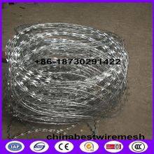 Fence Flat Wrap Razor Wire Connected By Clips , Razor Blade Barbed Wire China thumbnail-3