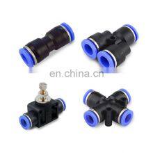 Pneumatic Fitting Hose Connector Tube Plastic Joint Compressor Push-in Quick Release Pipe 4mm 6mm 8mm 10mm PU PY PV PE PM SA