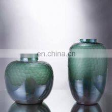 Modern Design Scale Pattern Glass Vase Decor High End Flower For Home Decoration thumbnail-1