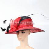 New Design Women Church Derby Wedding Cocktail Party Sinamay Hats for Sale Quality Choice thumbnail-3