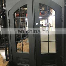 Villa House Main Front Eyebrow Top Design Ventilation Double Glass Window Casement Opening Modern Entrance Wrought Iron Doors thumbnail-3
