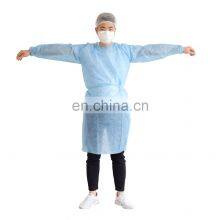 China Supplier PP Non Woven Disposable Visitor Gown Working Clothes For Hospital Food Factory PP Isolation Gown thumbnail-2