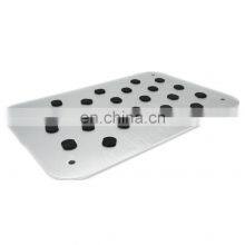 Car Aluminum Floor Carpet Mats Plates Pedals Floor Foot Rest Carpet Mat Pad Pedal Auto Accessory thumbnail-1