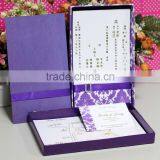 2016 Newest Luxury Flocking Purple Invitation for Wedding thumbnail-4