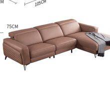 Italian Leather Sofa Space Capsule Electric Function Living Room Modern Minimalist Corner Combination Leather Sofa thumbnail-3
