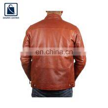 Elegant Design High Black Fitting Polyester Lining Men Genuine Leather Jacket From Indian Supplier thumbnail-4
