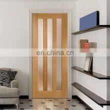 Glass Bedroom Bathroom Water Resistant Solid Oak Wood Door Interior Room Accordion Wooden Glass Doors Price thumbnail-1