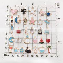 110pcs Assorted Plated Enamel Animal Plant Fruit Moon Star Random Charms Pendants for DIY Necklace Bracelet Jewelry Making thumbnail-5