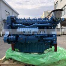 Genuine 12 Cylinder 4 Stroke 1300hp 12M33C1300-15 Weichai Marine Diesel Engine thumbnail-3