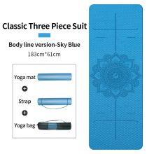 Custom Logo Fitness Equipment Soft Natural Tpe Yoga Mat Material Eco-Friendly TPE Yoga Mat thumbnail-5