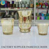 Wedding Centerpieces Gold Spotted Mercury Candle Jar of Christmas