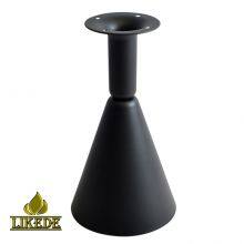 New Black Cast Iron Trumpet Conical Round Steel Table Leg Decorative Outdoor Coffee Table Leg