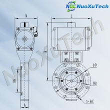 NuoXuTech GIQ-AB Series Pneumatic High Vacuum Butterfly Valve thumbnail-2