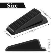4 Pack Door Stoppers, Rubber for Bottom of Door, Rubber Door Stopper Wedge, Sturdy Stackable Door Stops for Floor thumbnail-2